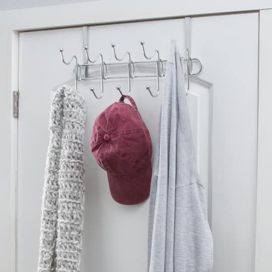 Simplify Chrome 10-Hook Over the Door Hanger